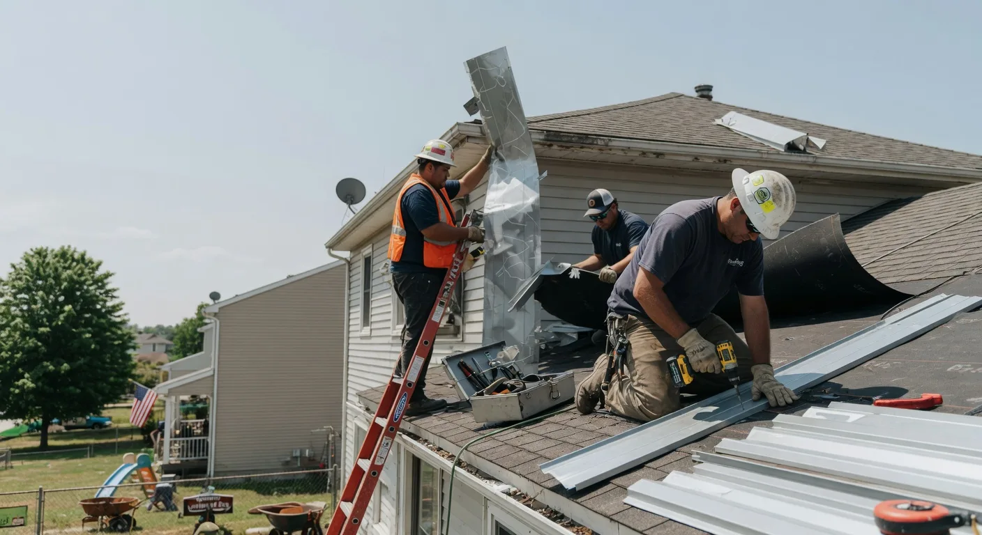 Storm Damage Metal Roof Repair in West Shokan, NY